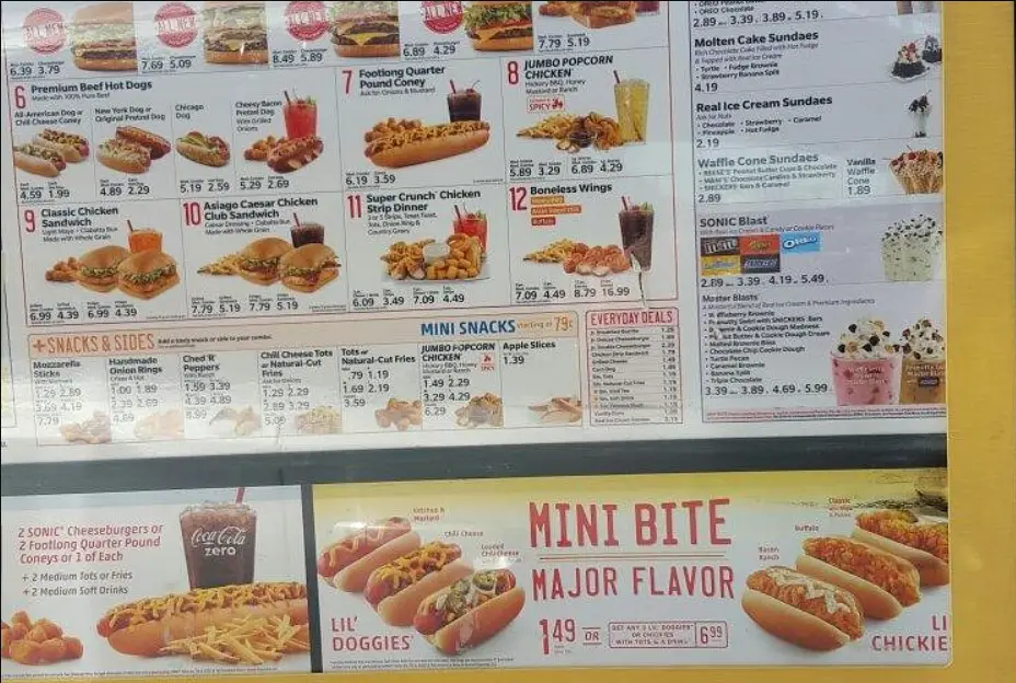 Sonic Menu